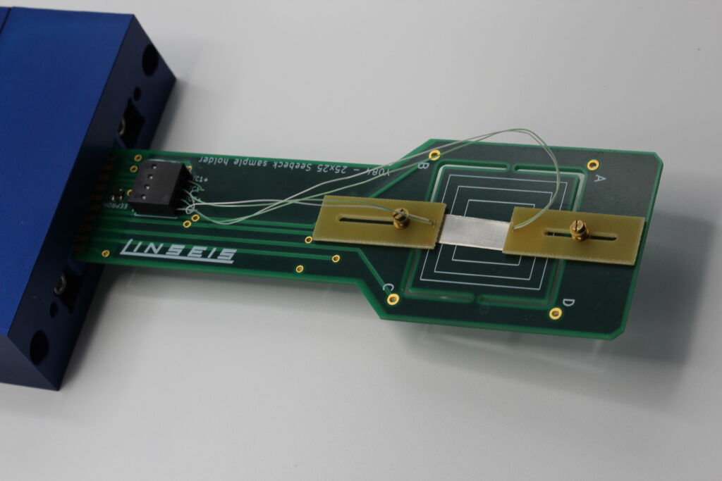 коэффициент Зеебека, удельное сопротивление, термоэлектрические материалы, LSR-1, LINSEIS, измерение термоэдс, метод Ван дер Пау, термоэлектрический анализ, автоматизированная система, криоохлаждение